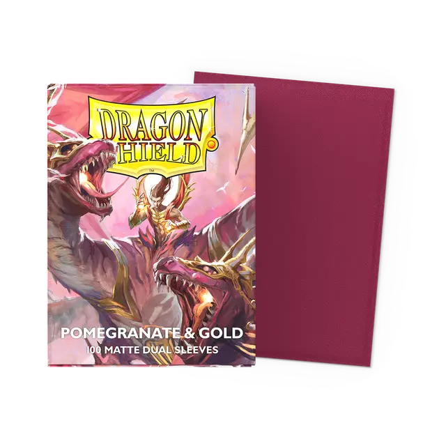 DS Matte Dual Pomegranate & Gold Sleeves 100ct
